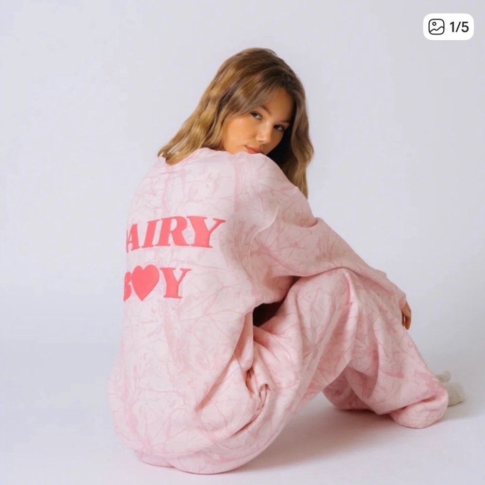 DAIRY BOY *SET* PINK CAMO Oversized Crewneck and Sweatpants